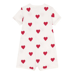 Petit Bateau - Pijama Mildor con Corazones | Blanco