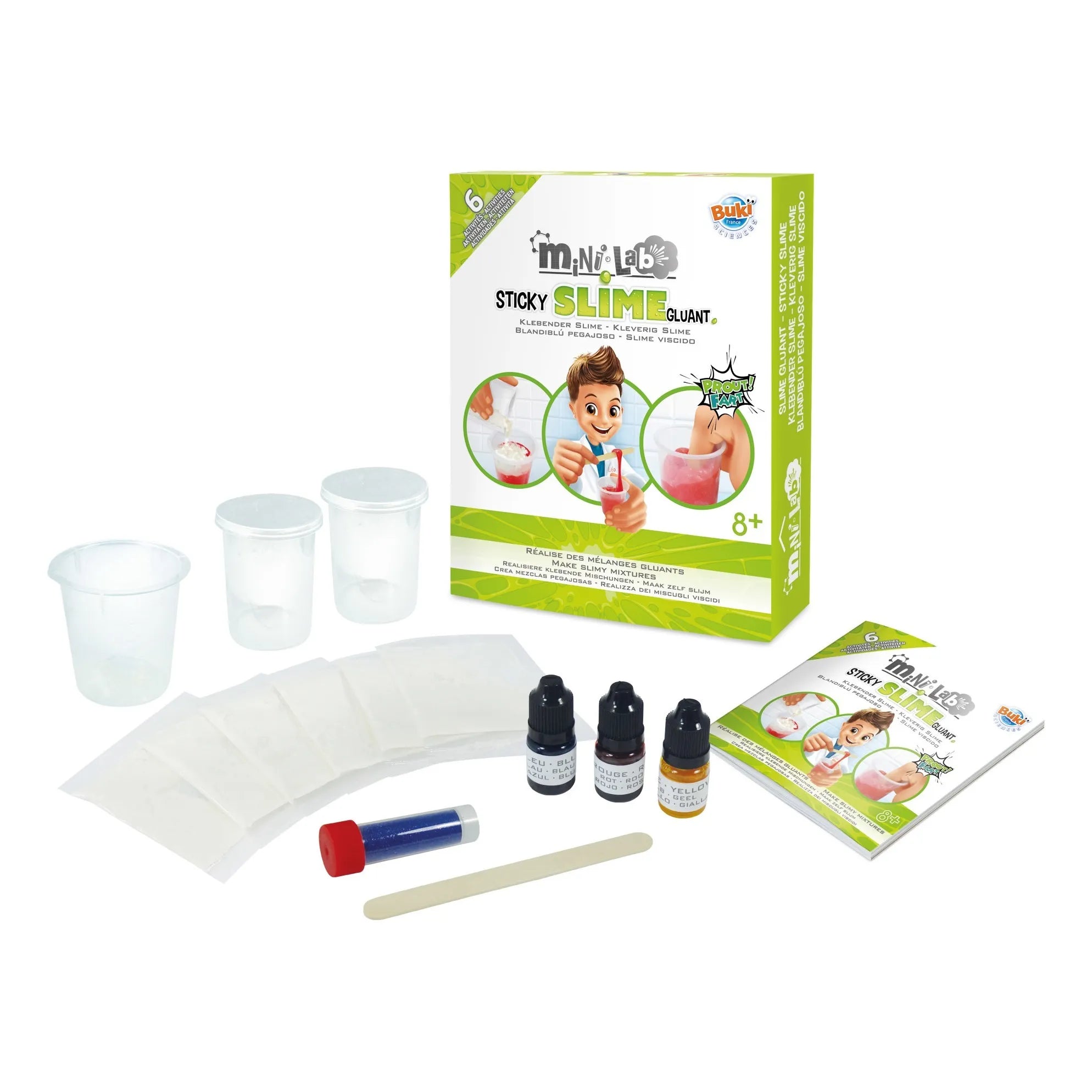 Buki - Juego Mini Laboratorio Slime Adhesivo