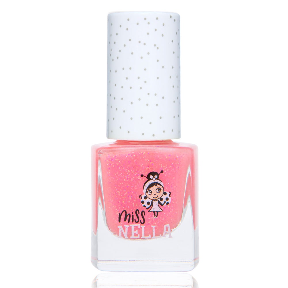 Miss Nella - Esmalte de Uñas Brillante Despegable Color Rosa Coral
