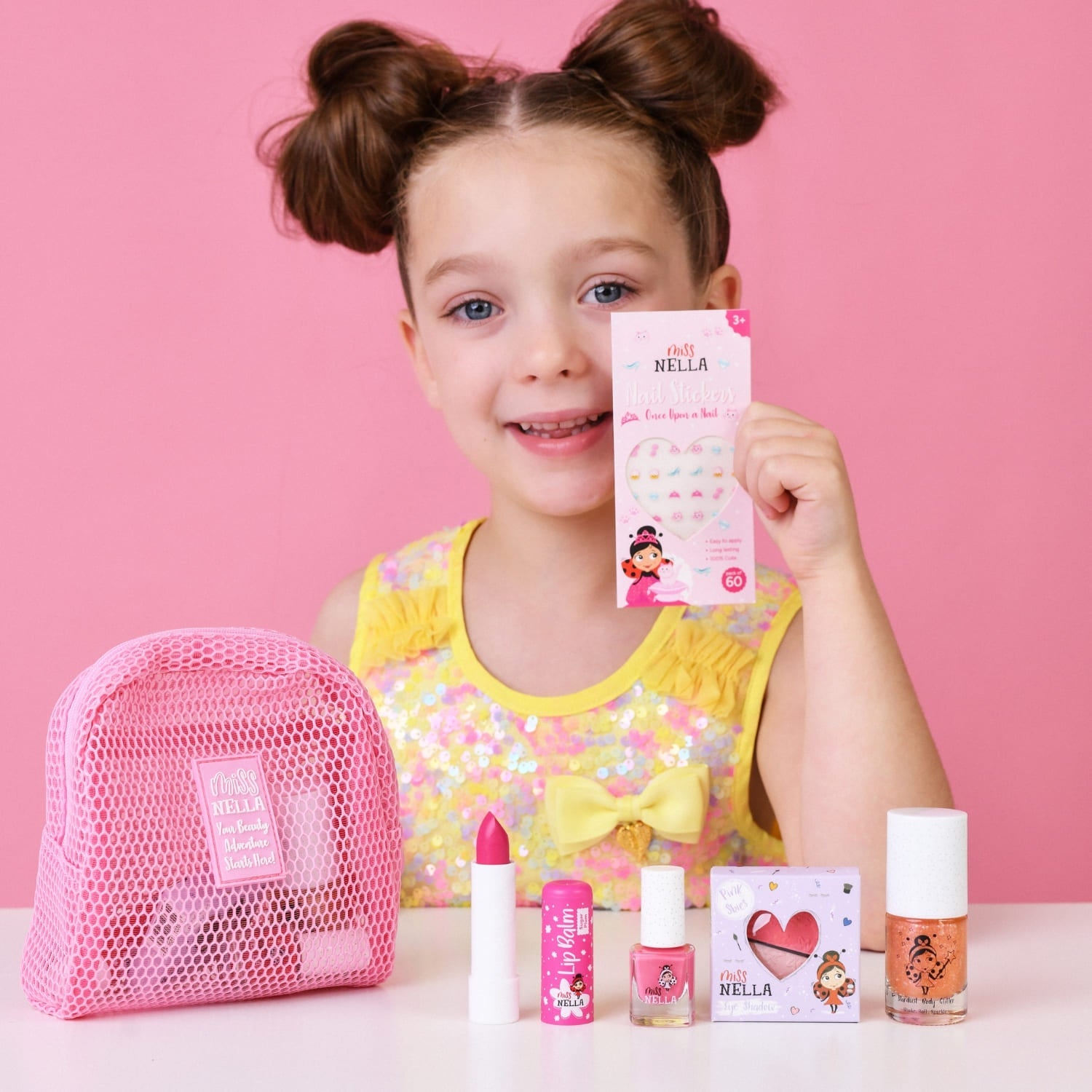 Miss Nella - Set de regalo de maquillaje infantil Sueños Rosas