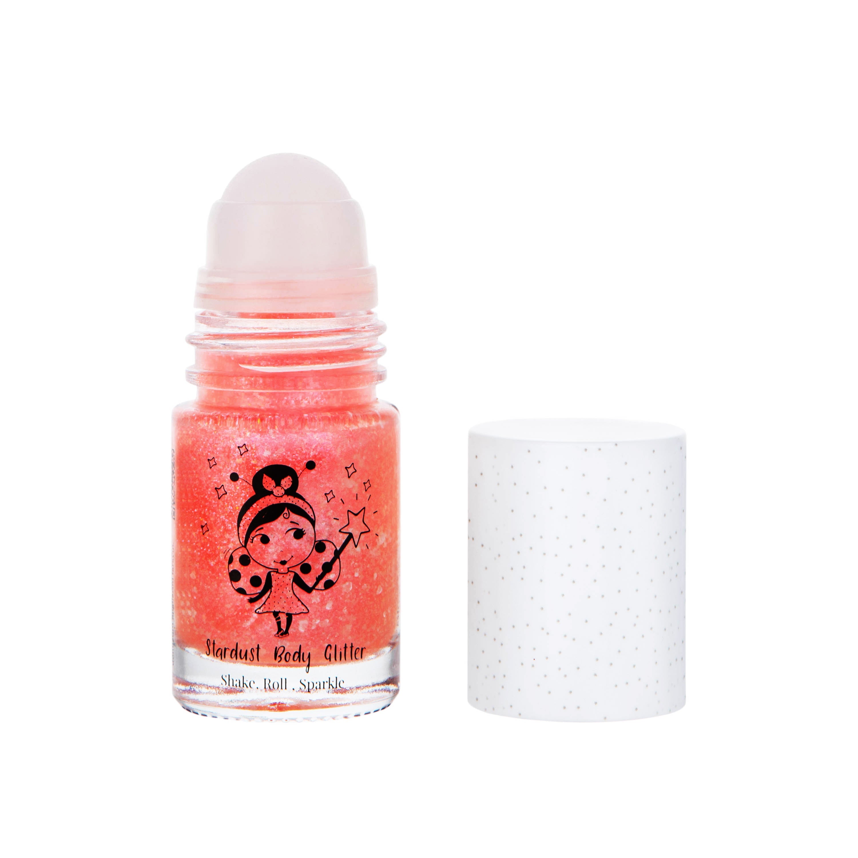 Miss Nella - Purpurina corporal con aplicador roll-on, Rosa Planeta