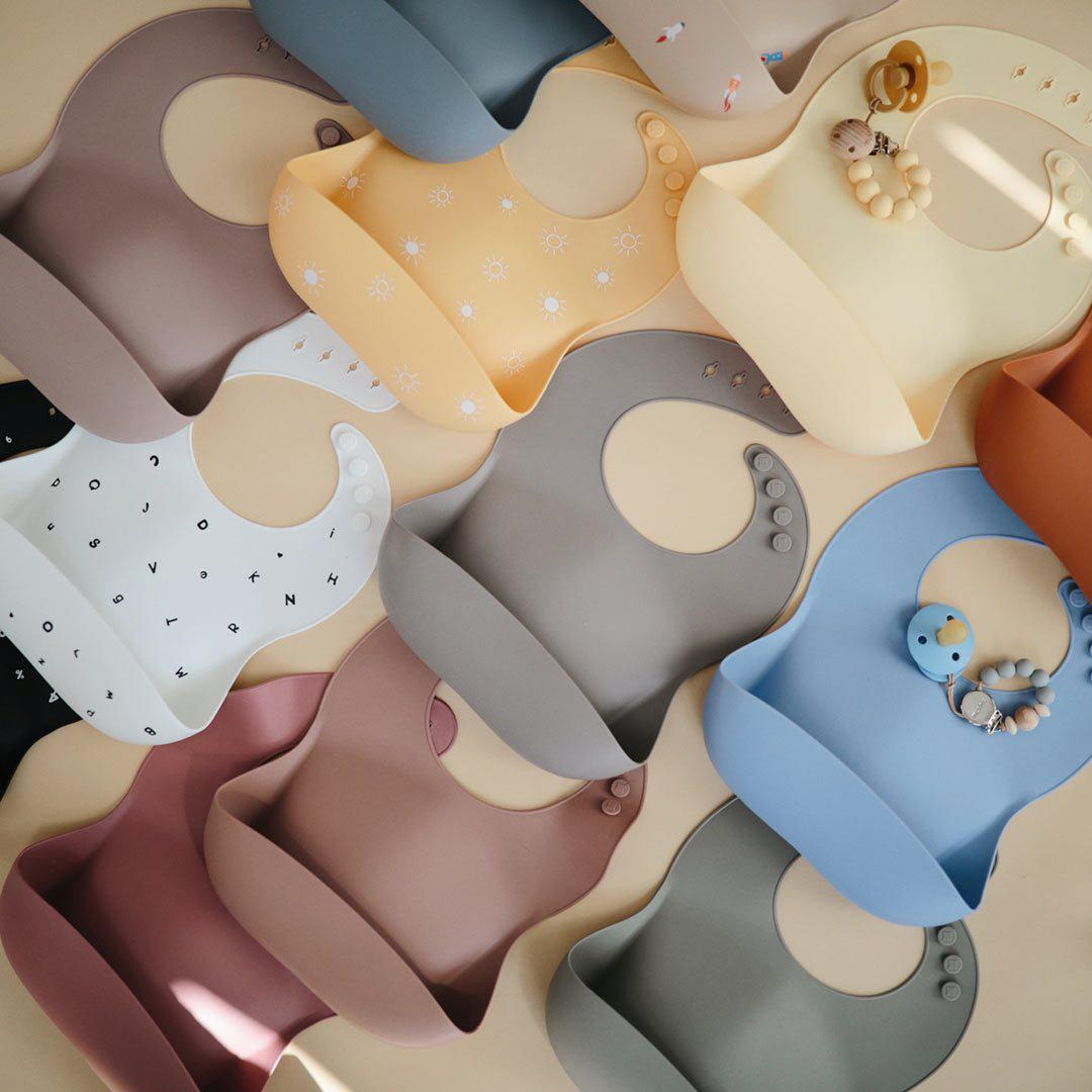 Mushie Silicone Baby Bib - Blush-Bibs- | Natural Baby Shower
