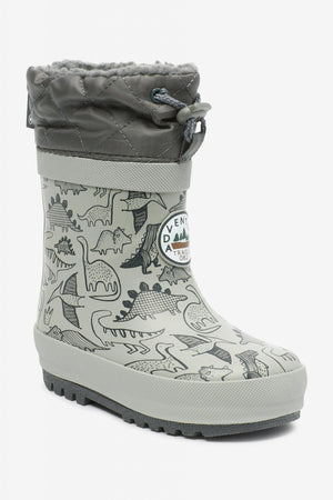 Next - Botas de invierno de dinosaurio gris con pelo para niño - 33