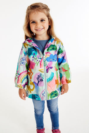 Next - Chaqueta y chubasquero alegre y sostenible para niña - 5-6 años