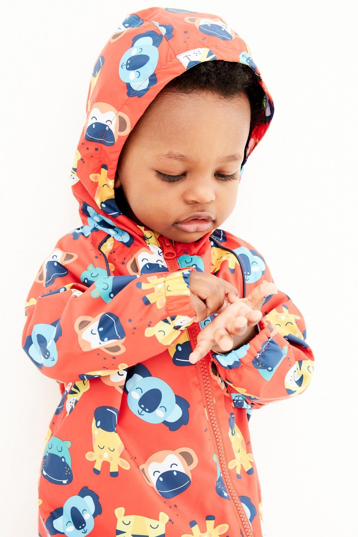 Next - Chubasquero infantil con forro polar y estampado de animales - 12-18 meses