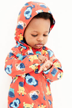 Next - Chubasquero infantil con forro polar y estampado de animales - 12-18 meses