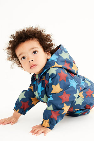 Next - Impermeable polar con forro polar y estampado de estrellas para niños - 12-18 meses