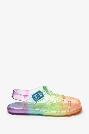 Next - Sandalias de gelatina con suela suave de arcoíris para niños - 26.5