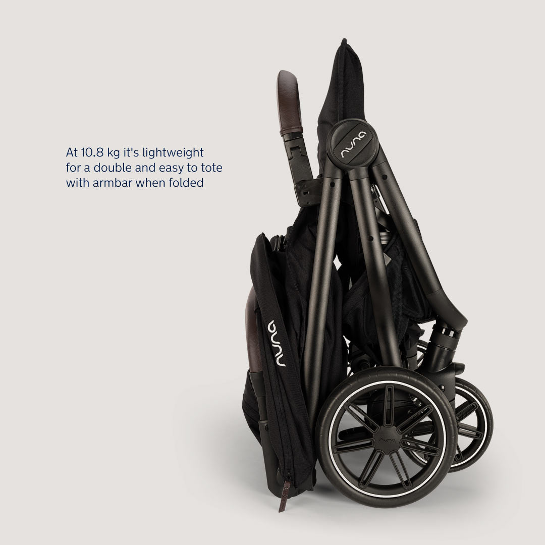 Nuna TRVL DUBL Pushchair - Caviar-Strollers-Caviar- | Natural Baby Shower