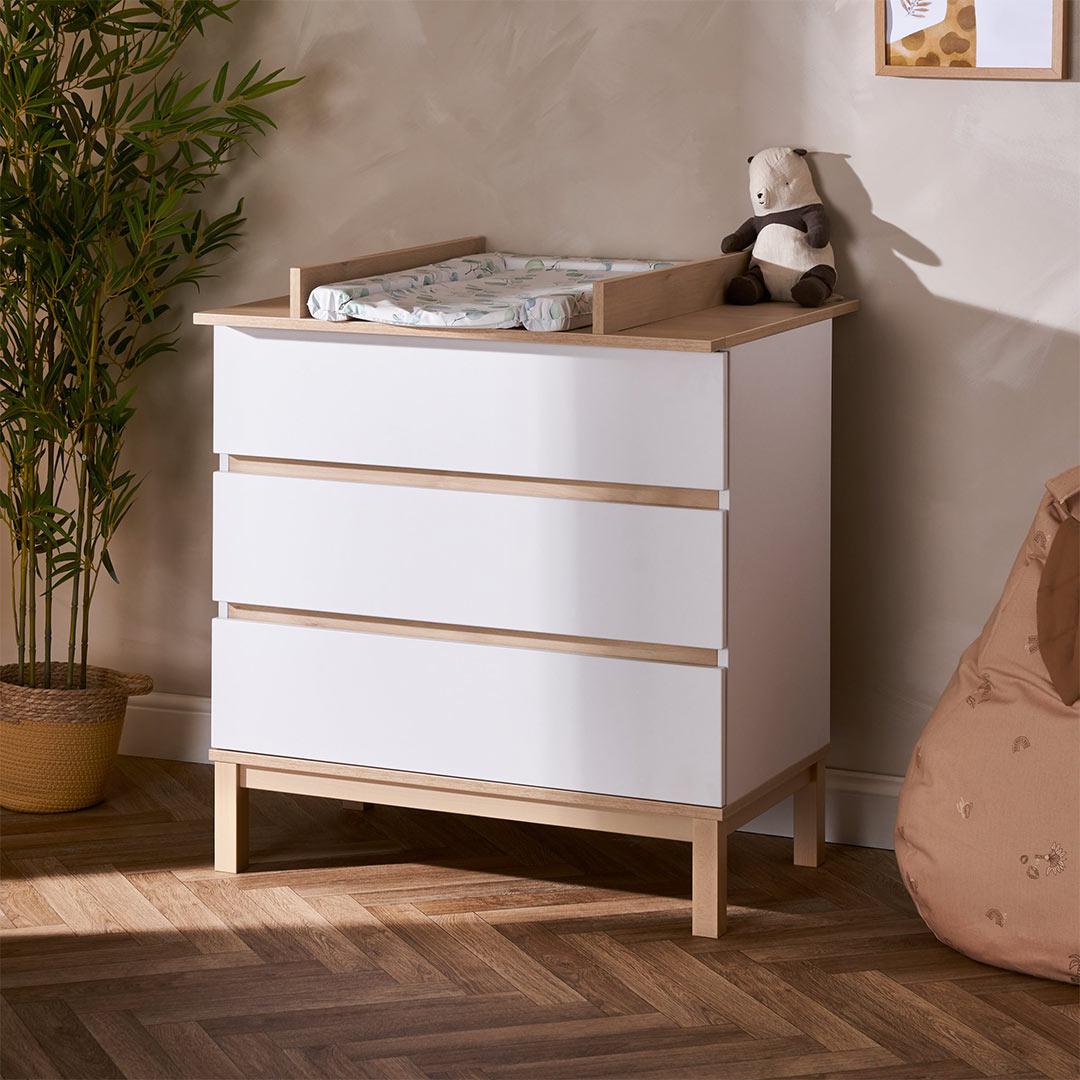 Obaby Astrid Mini 2 Piece Room Set - White-Nursery Sets-White-No Mattress | Natural Baby Shower
