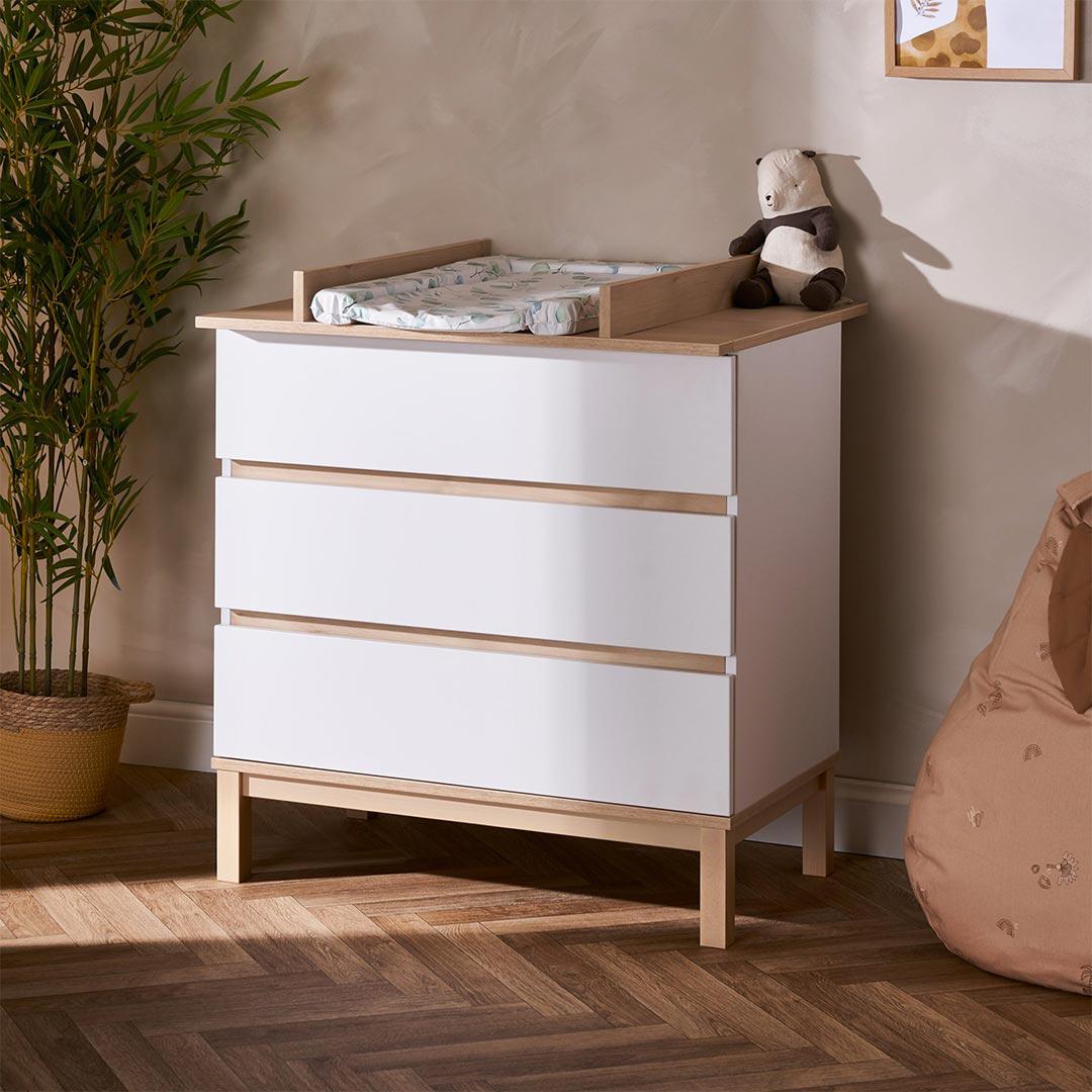 Obaby Astrid 3 Piece Room Set - White-Nursery Sets-White-No Mattress | Natural Baby Shower
