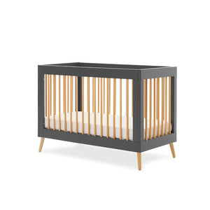 Obaby Maya Mini 3 Piece Room Set - Slate + Natural-Nursery Sets-No Mattress- | Natural Baby Shower