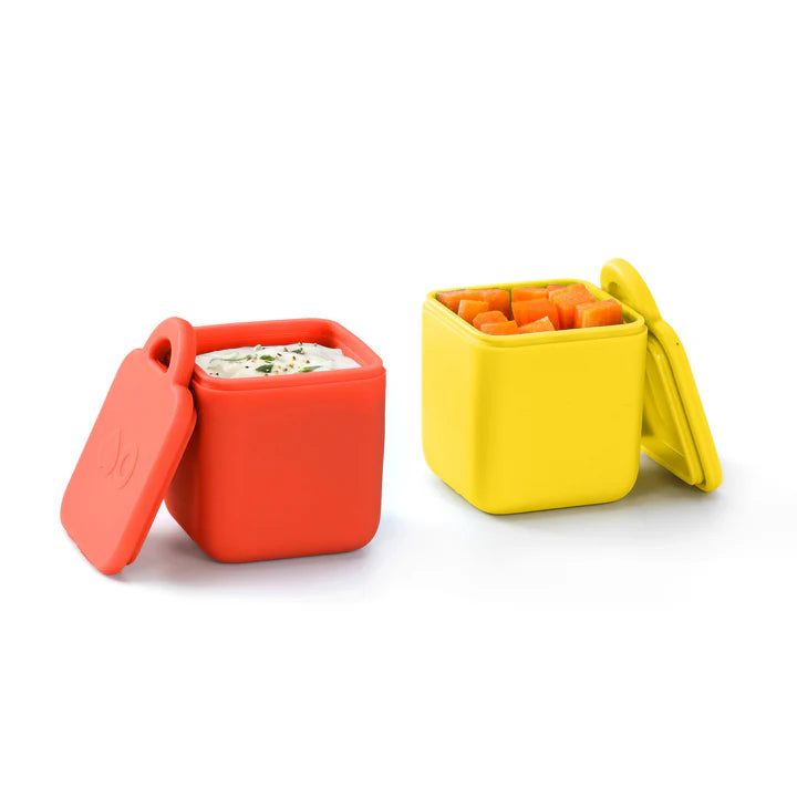 Recipientes interiores OmieBox Bento Box, 2 unidades, rojo y amarillo