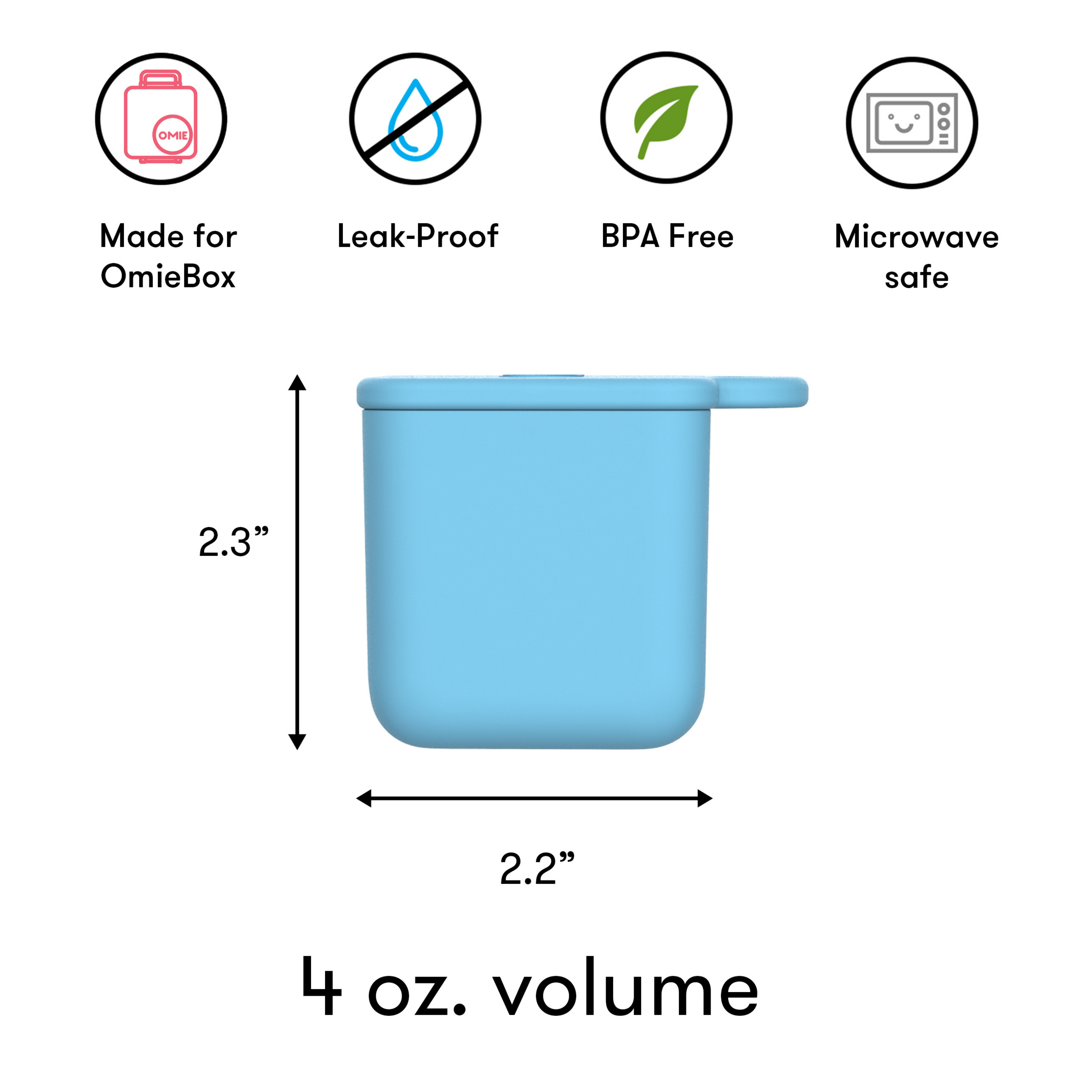 Omiebox - Recipientes divisores para bento box, 2 unidades, azul/verde