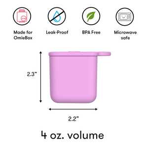 Omiebox - Recipientes divisores de bento de 2, rosa/turquesa