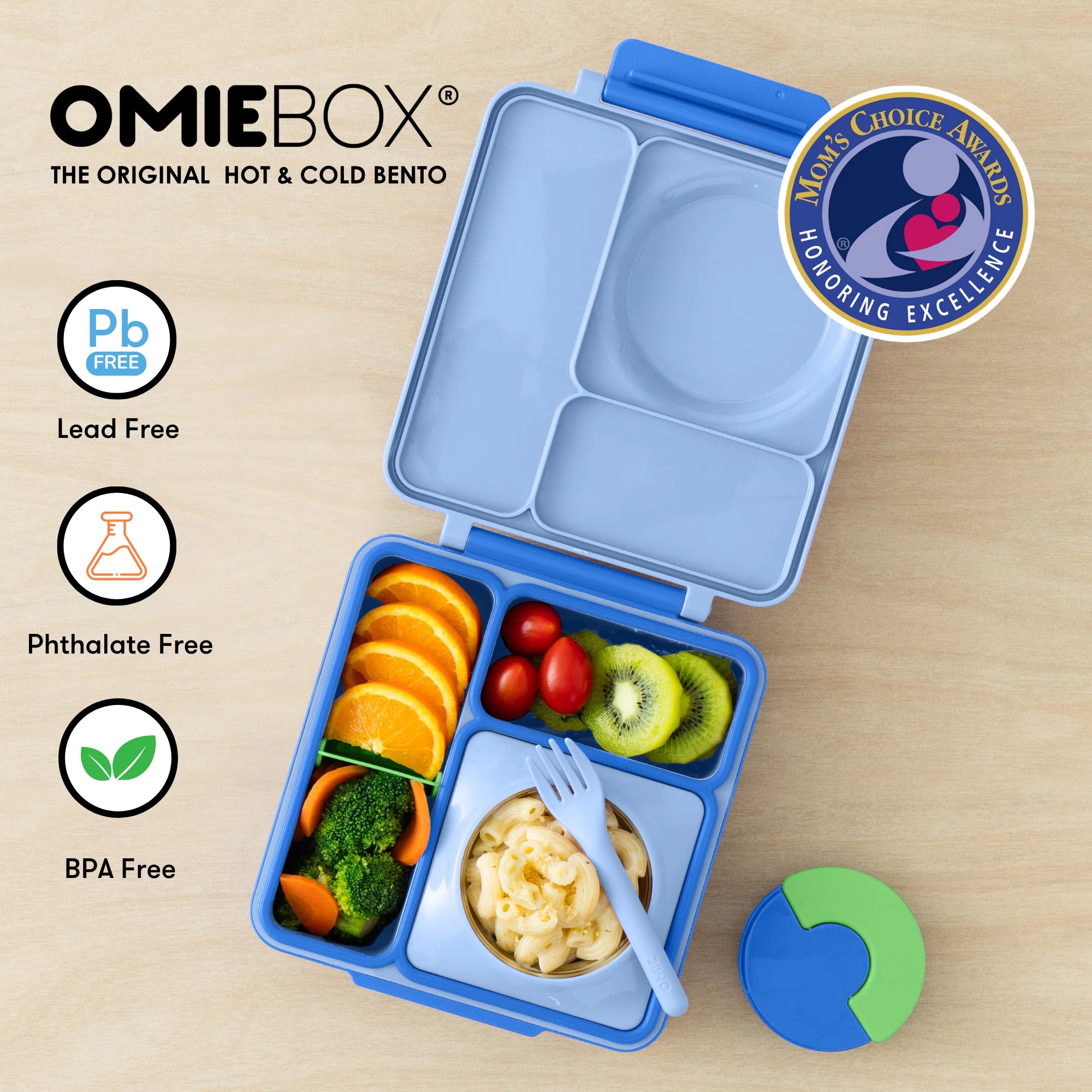 Omiebox - Fiambrera Bento Aislada de Color Azul Marino