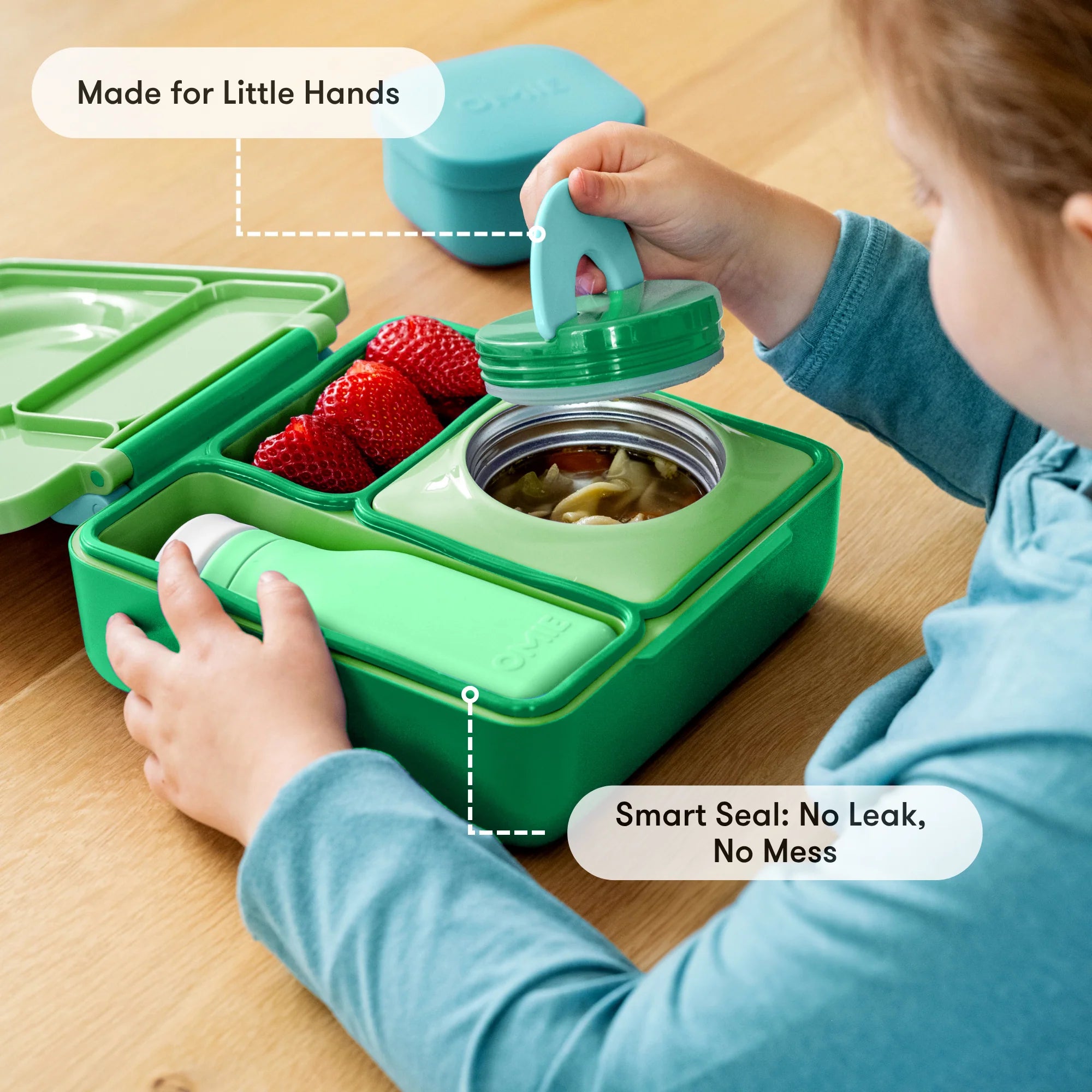 Omiebox - Fiambrera Bento Térmica Verde Manzana