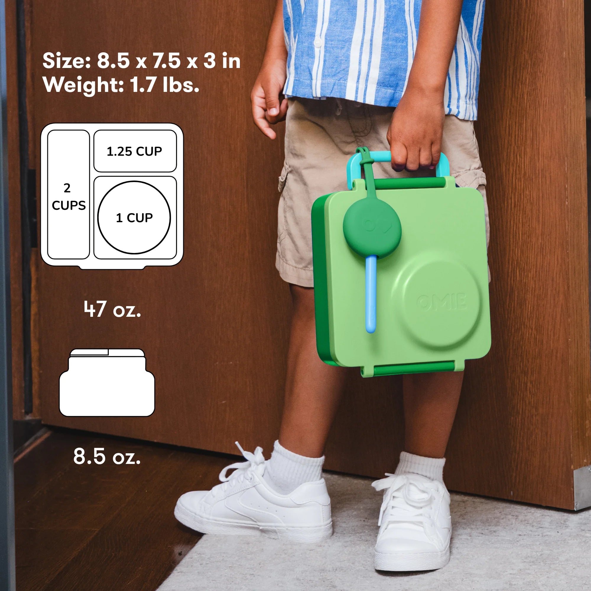 Omiebox - Fiambrera Bento Térmica Verde Manzana