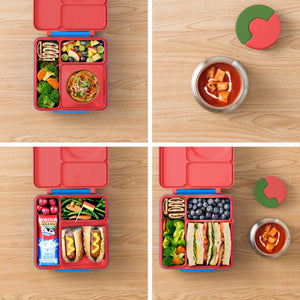 OmieBox Fiambrera Bento Roja con Aislamiento Térmico