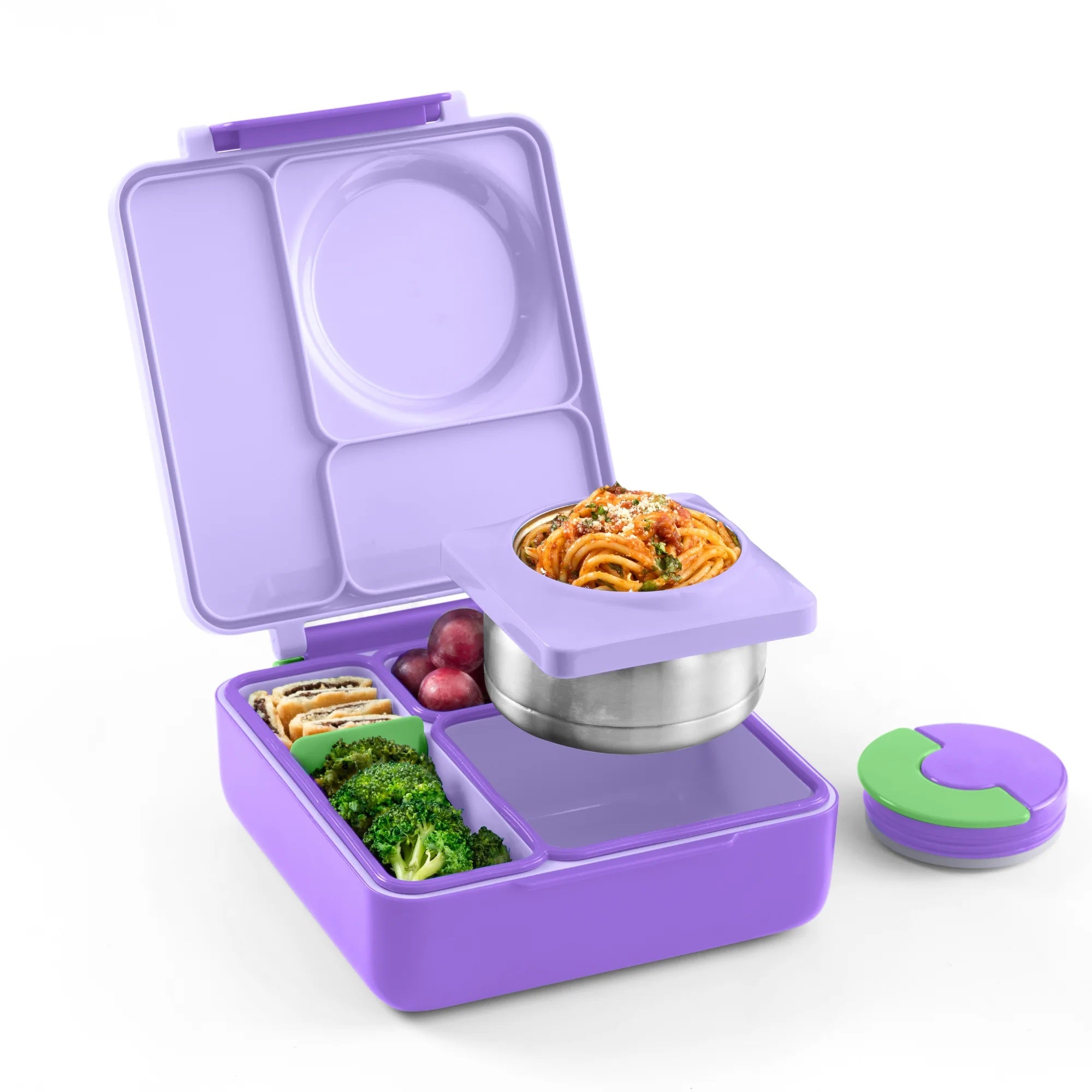 Omiebox - Fiambrera Bento aislada de color morado lila