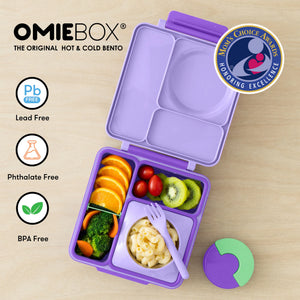 Omiebox - Fiambrera Bento aislada de color morado lila