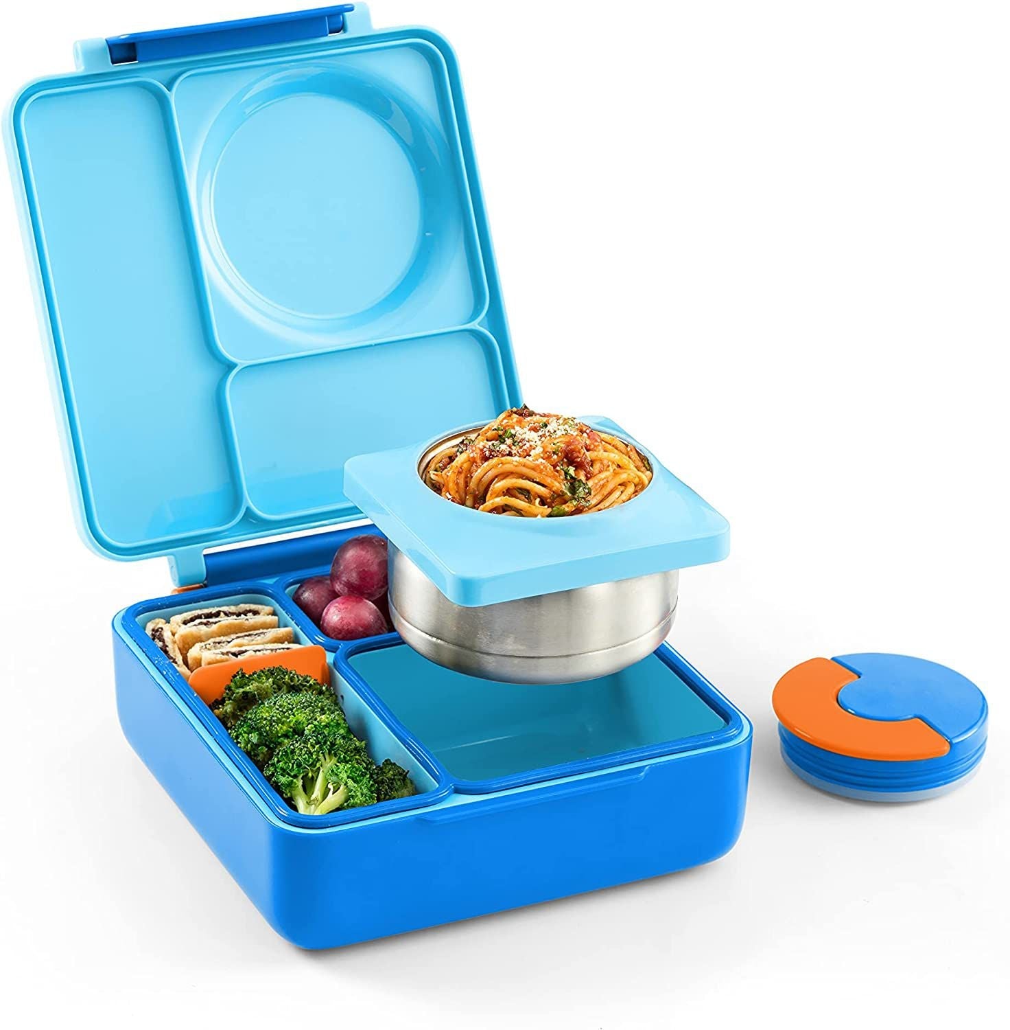 OmieBox - Fiambrera bento azul con aislamiento térmico