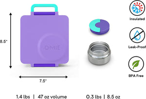 OmieBox Fiambrera Bento Mor con Aislamiento Térmico
