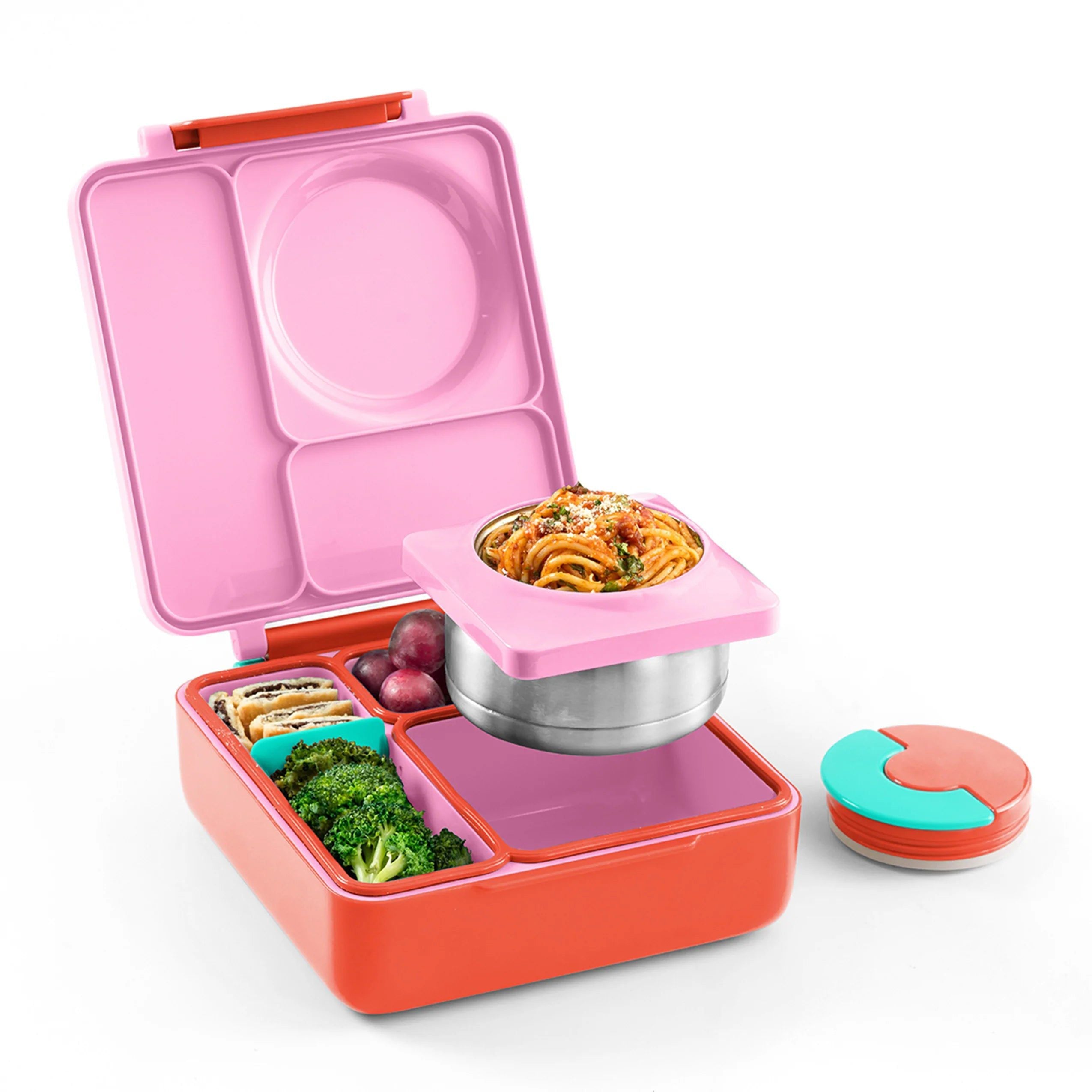 OmieBox - Fiambrera bento rosa con aislamiento térmico