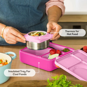 Omiebox - Fiambrera bento rosa hada con aislamiento térmico
