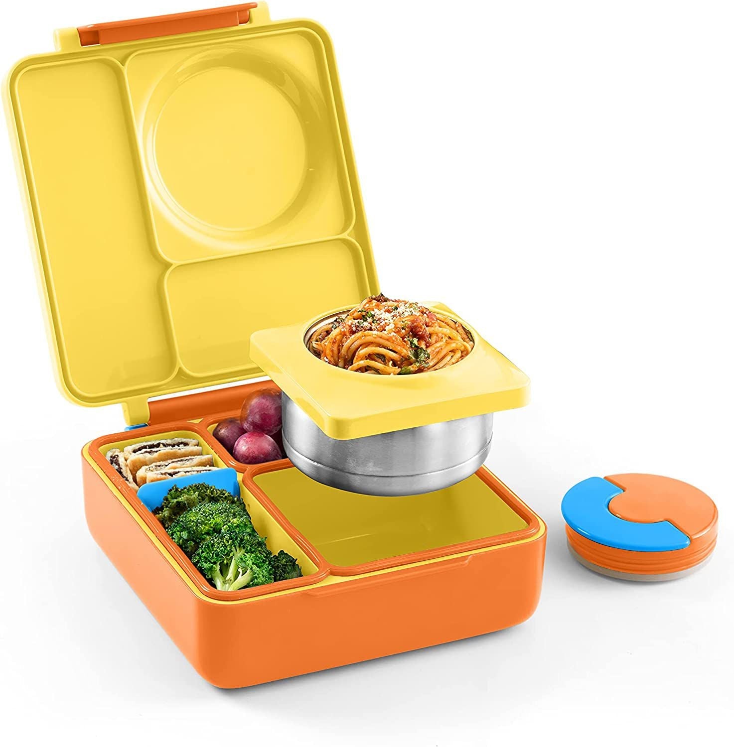 OmieBox Fiambrera Bento Amarilla con Aislamiento Térmico