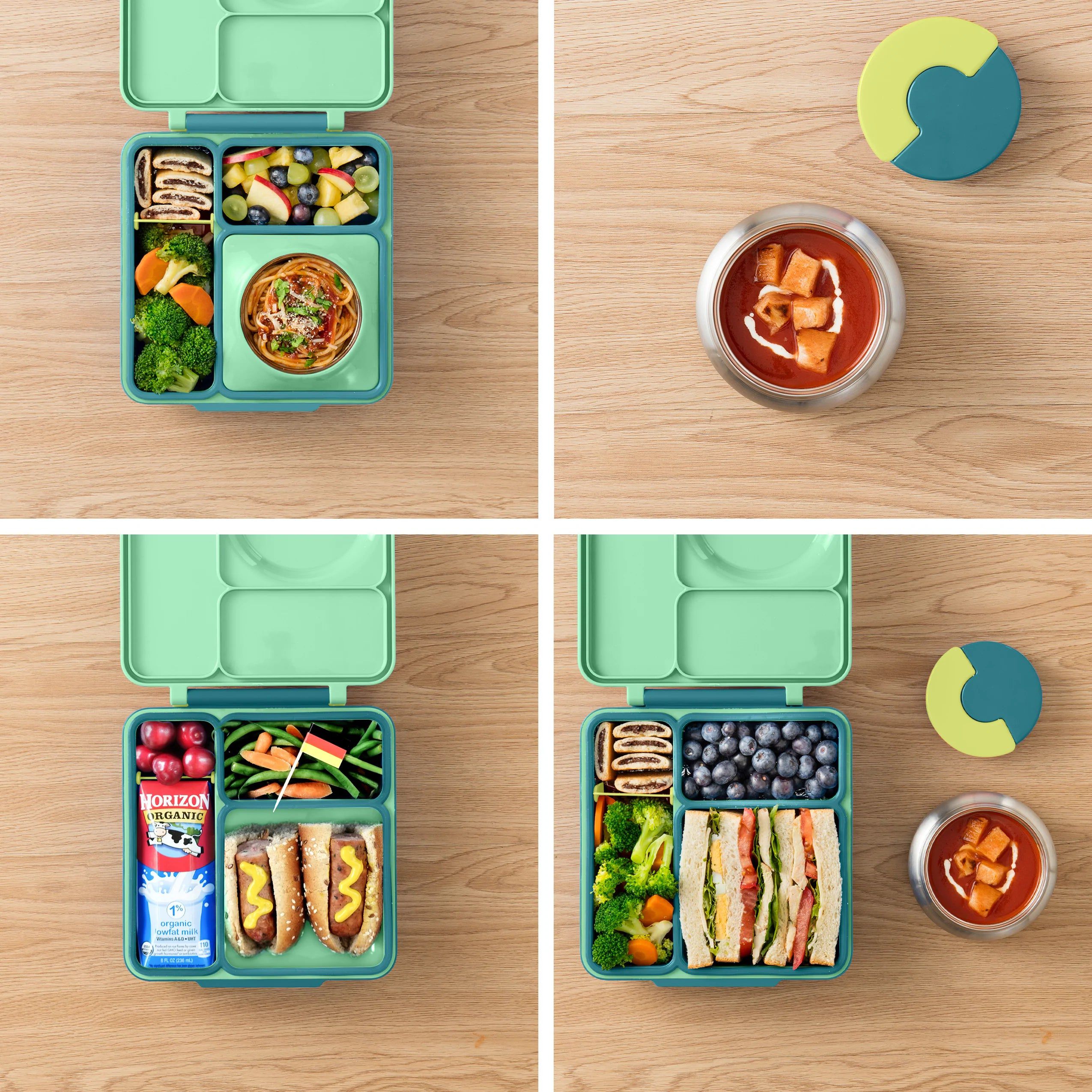 OmieBox - Fiambrera bento con aislamiento térmico, color verde