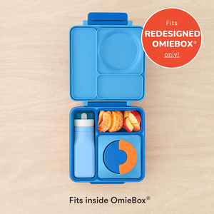 Omiebox - OmieBottle Botella de agua de silicona sin BPA, azul
