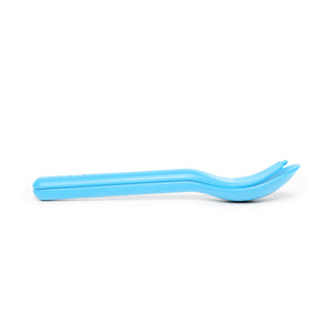 Omiebox - OmiePod Juego de Tenedor y Cuchara de Silicona Azul Capri