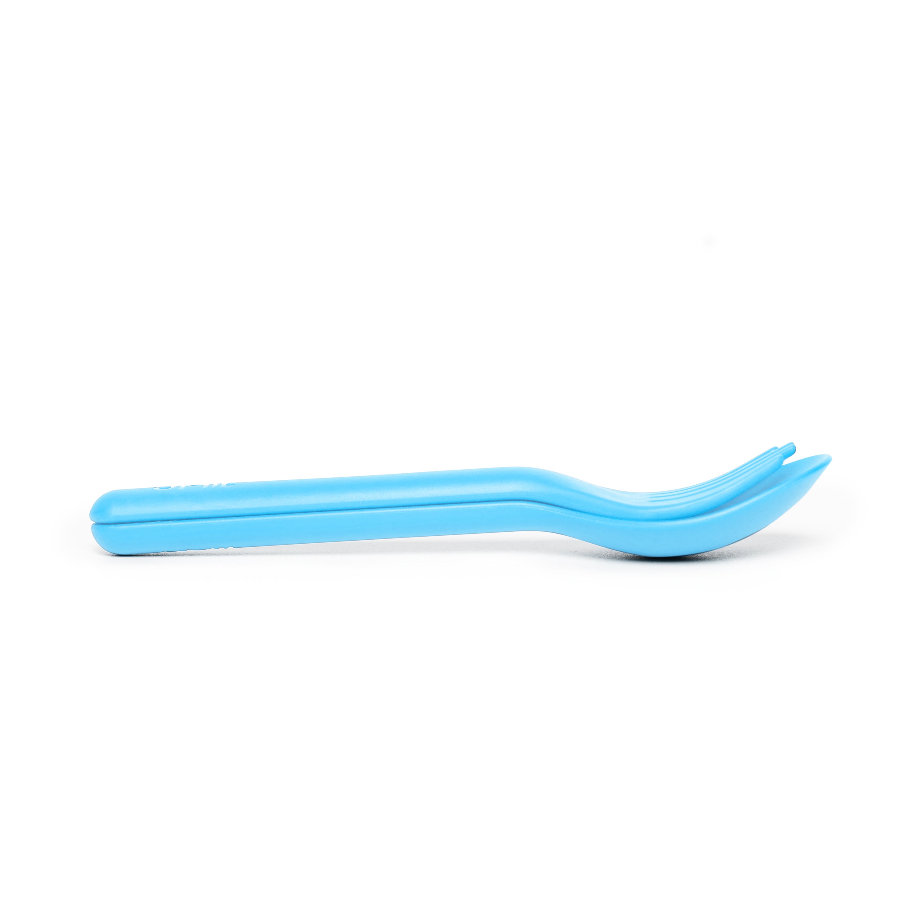 Omiebox - OmiePod Juego de Tenedor y Cuchara de Silicona Azul Capri