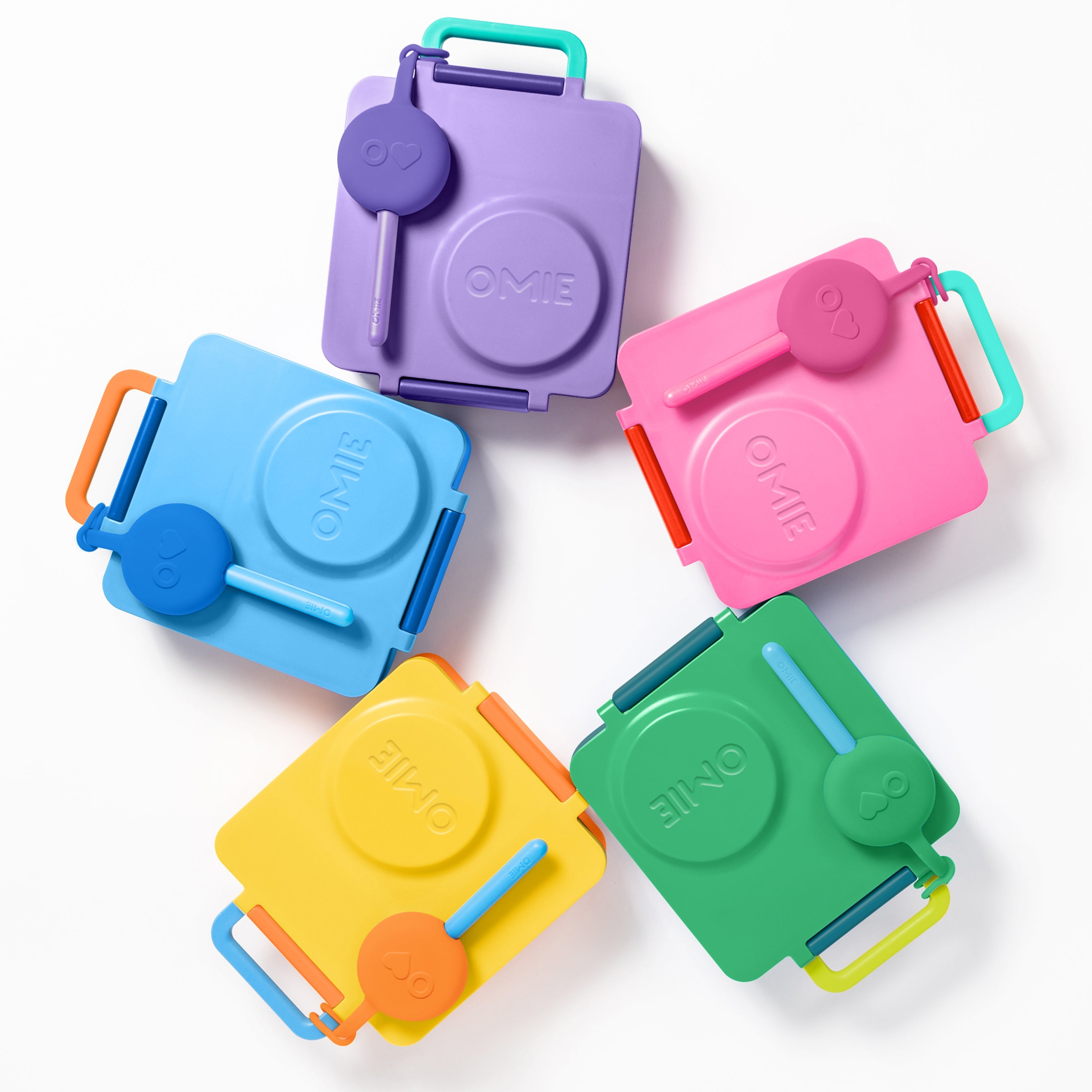 Omiebox - OmiePod Juego de Tenedor y Cuchara de Silicona Azul Capri