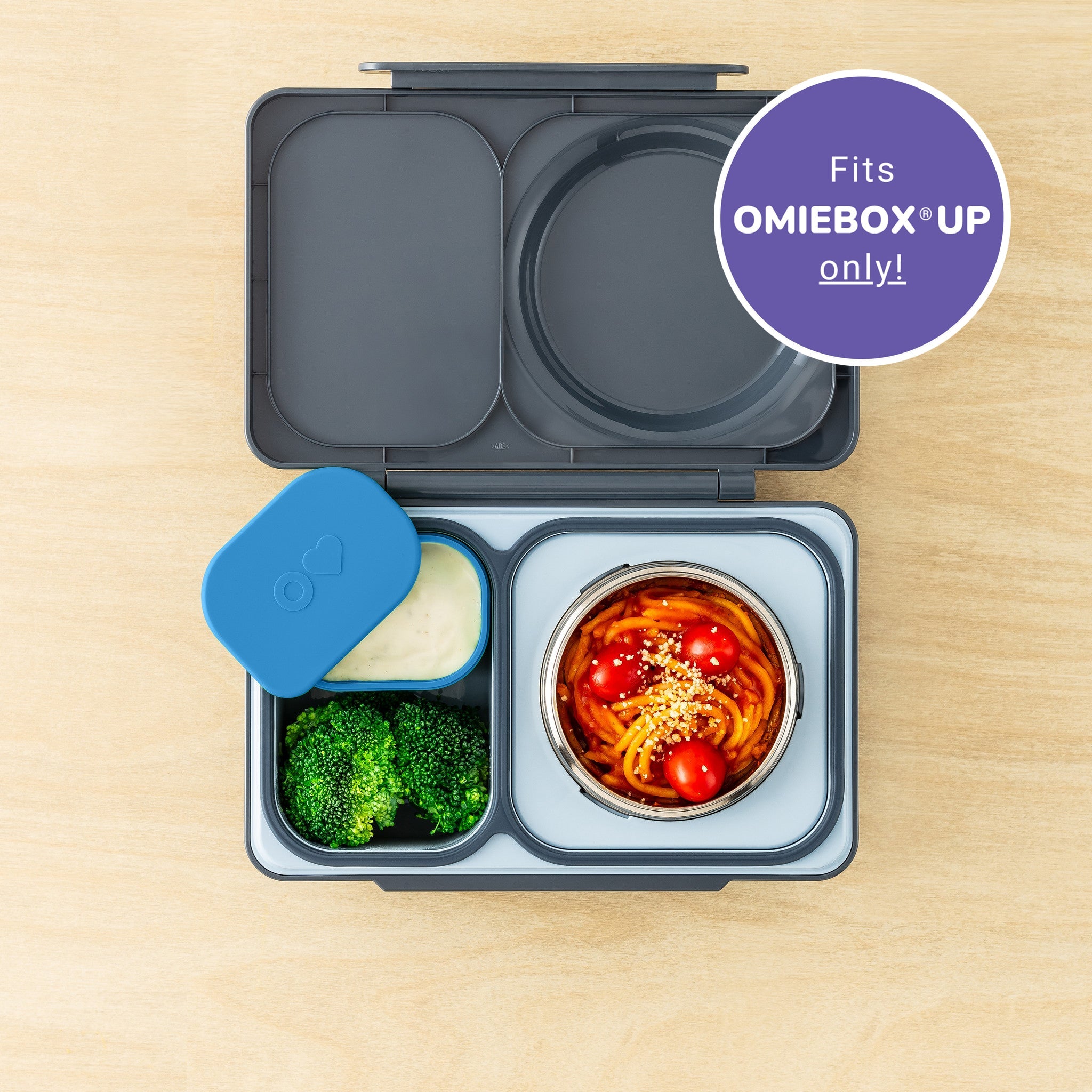 Omiebox - Recipientes Interiores de Fiambrera UP 2 uds Azul/Naranja