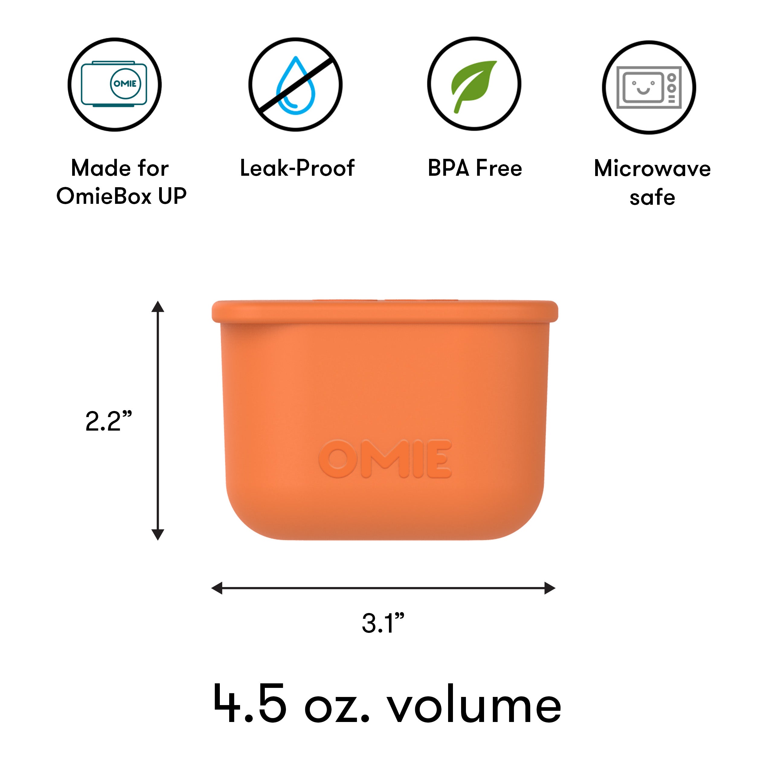 Omiebox - Recipientes Interiores de Fiambrera UP 2 uds Azul/Naranja