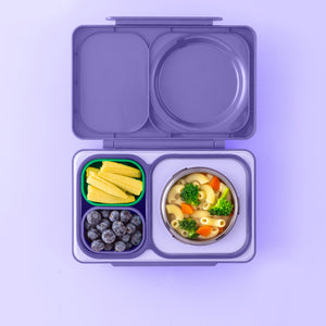 Omiebox - Recipientes Interiores para Fiambrera Bento (2 unidades) Morado/Verde