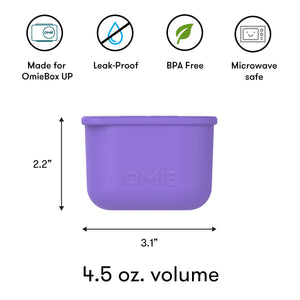 Omiebox - Recipientes Interiores para Fiambrera Bento (2 unidades) Morado/Verde
