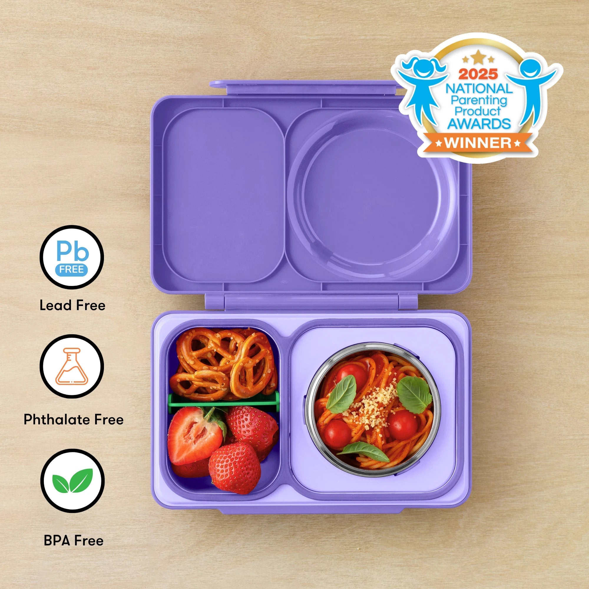 Omiebox - Fiambrera bento con aislamiento térmico de segunda generación, color morado galaxia