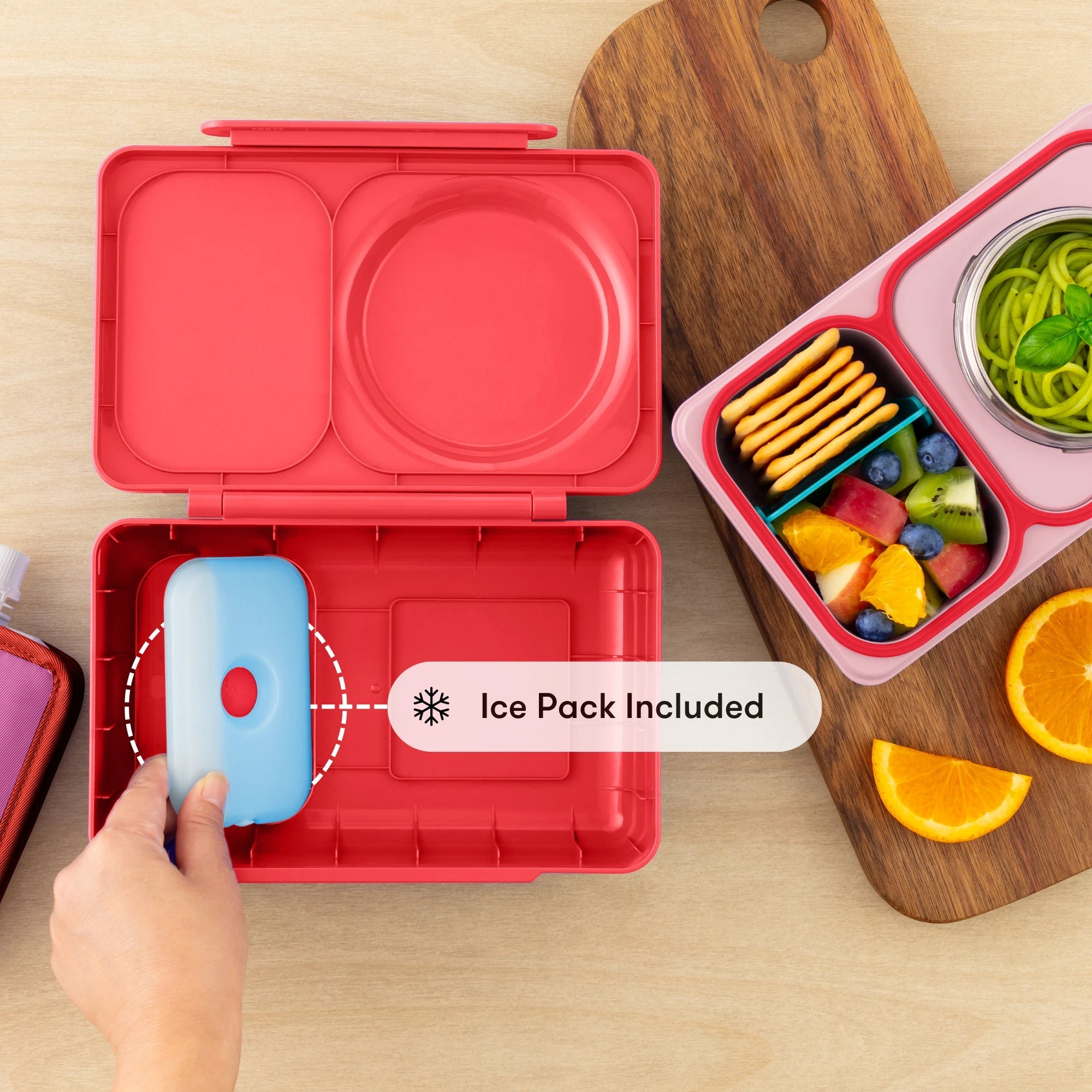 Omiebox - Fiambrera Bento OmieBox de 2.ª Generación con Aislamiento, Color Rosa Cereza