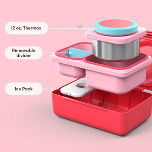 Omiebox - Fiambrera Bento OmieBox de 2.ª Generación con Aislamiento, Color Rosa Cereza