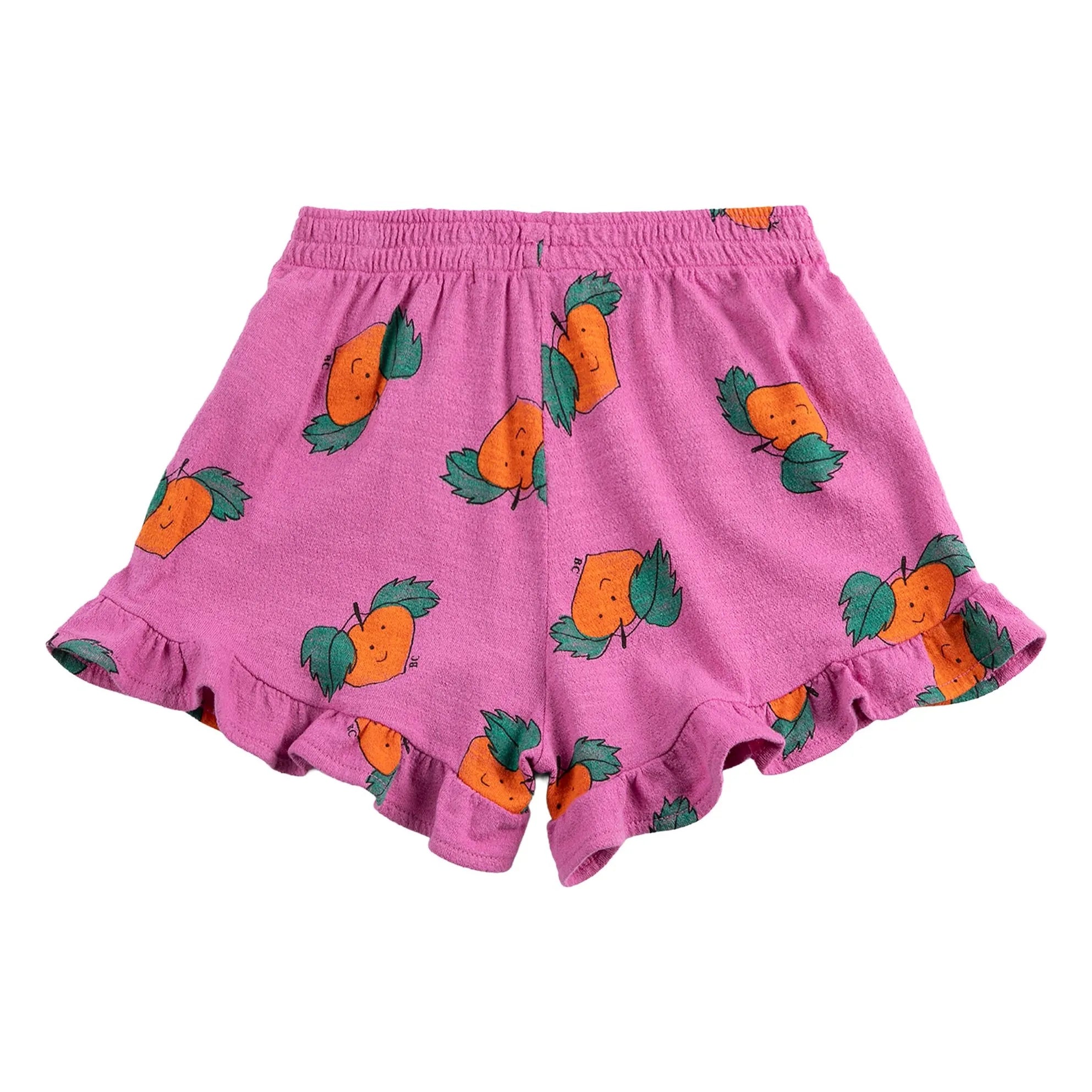Bobo Choses - Shorts con volantes naranja de algodón orgánico | Morado