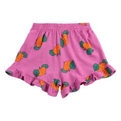 Bobo Choses - Shorts con volantes naranja de algodón orgánico | Morado