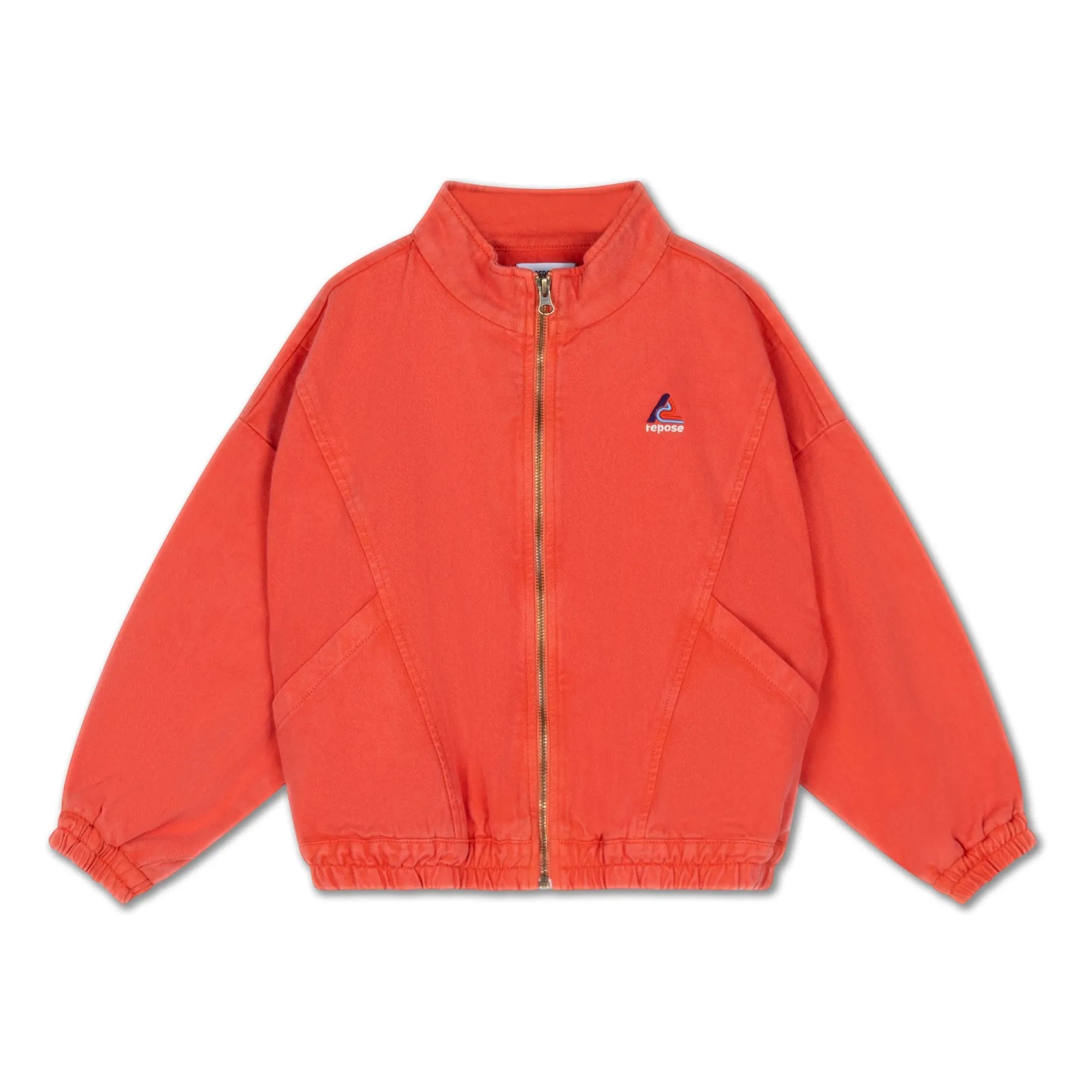 Repose AMS - Cortavientos vaquero de algodón orgánico | Rojo