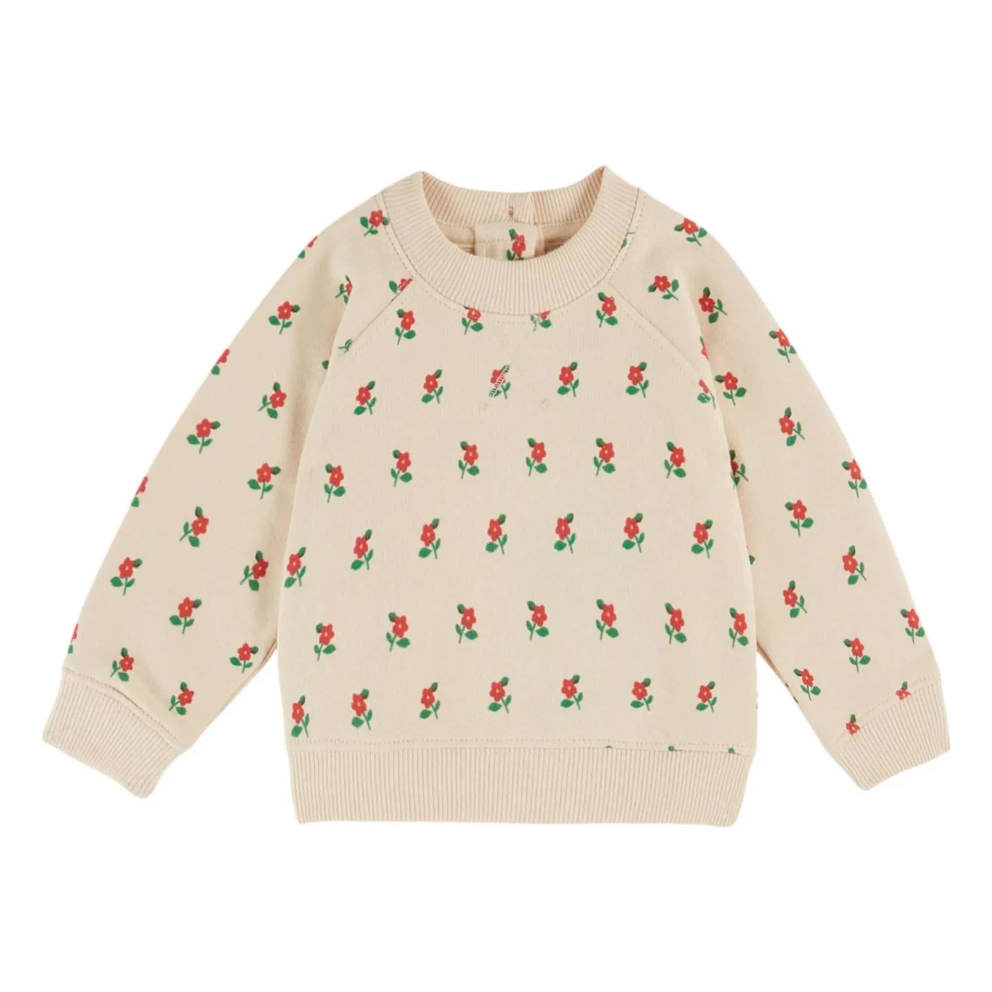 Emile et Ida - Sudadera de algodón orgánico con estampado floral | Crudo