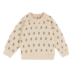 Emile et Ida - Sudadera de algodón orgánico con estampado floral | Crudo