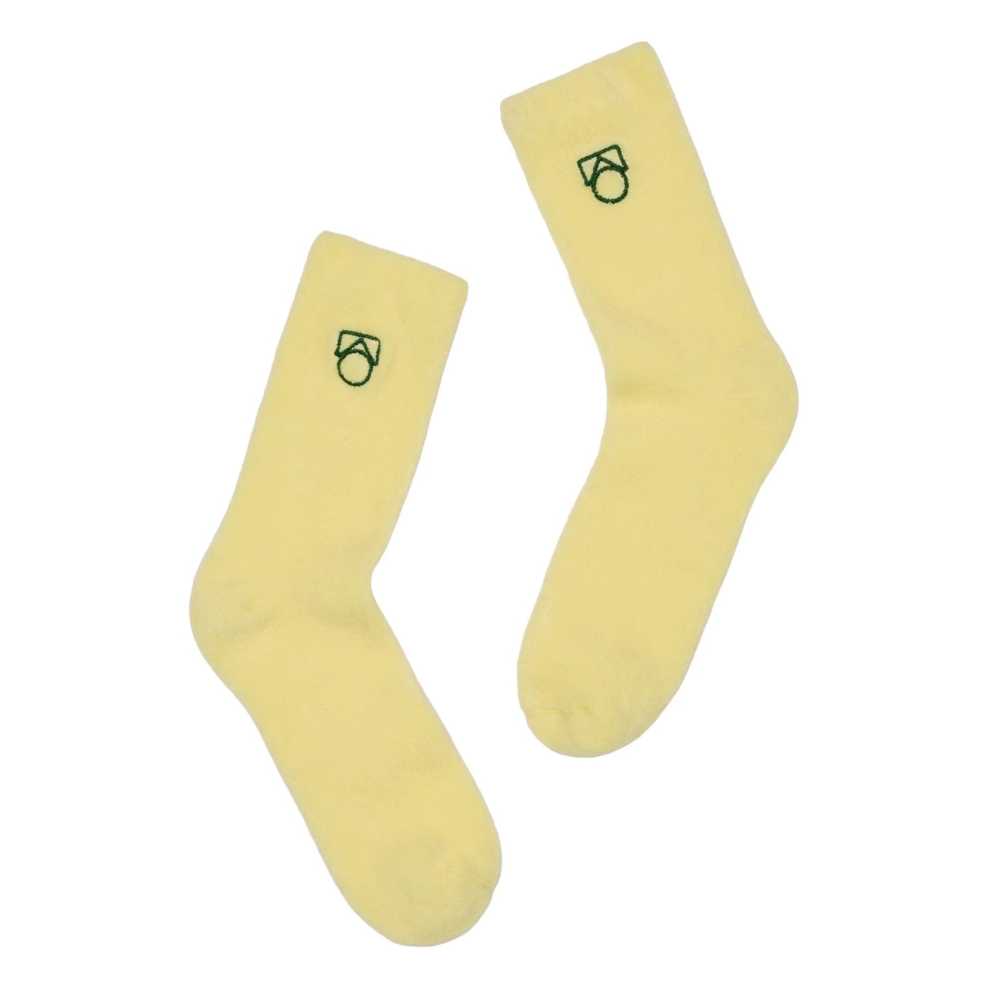 Historia principal - Calcetín de algodón orgánico con logo | Amarillo