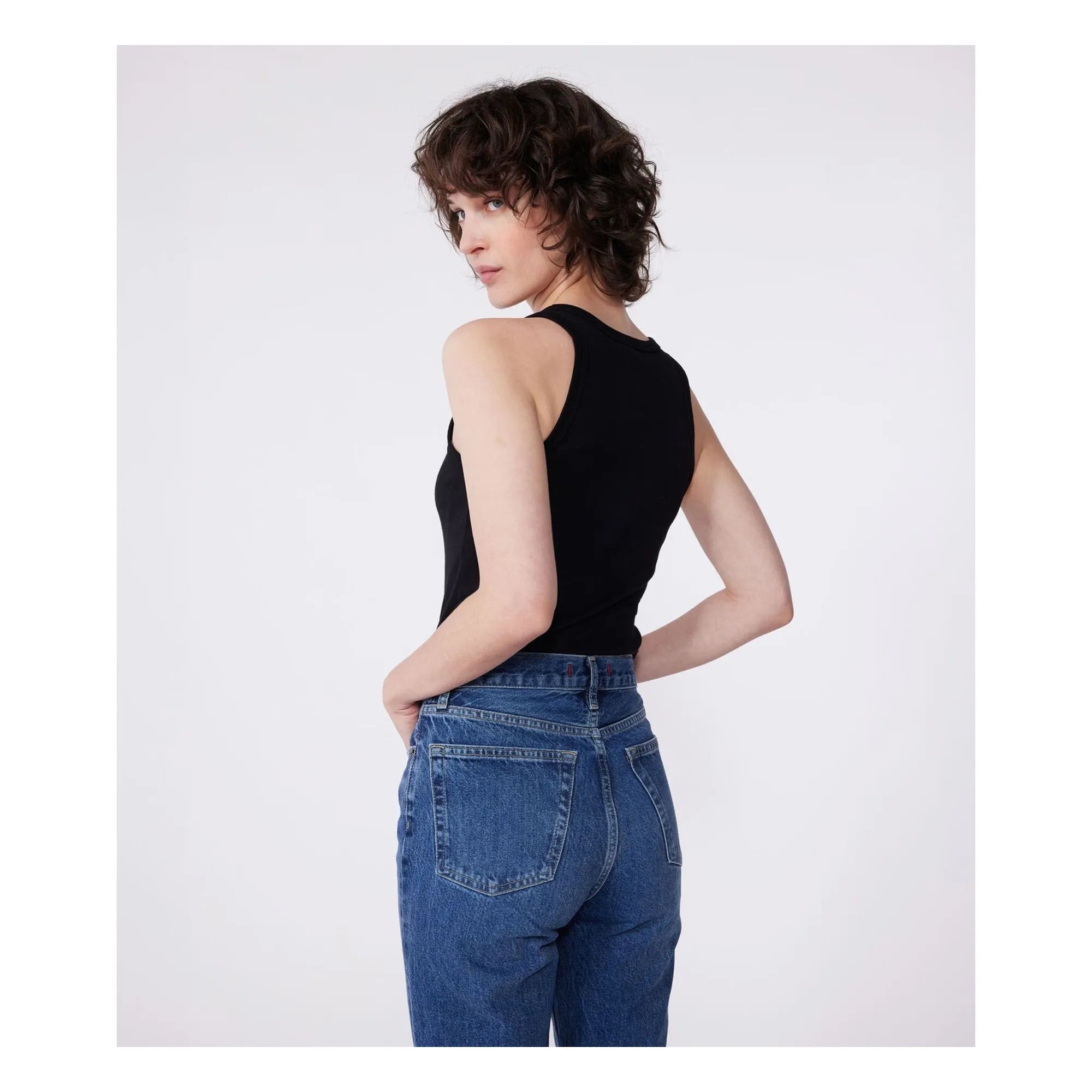 Petit Bateau - Camiseta sin mangas de algodón orgánico | Negro