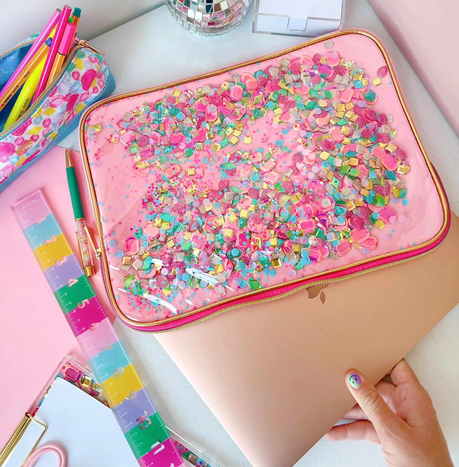 Packed Party - Funda para portátil con confeti